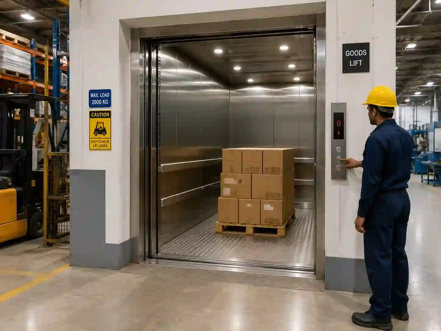 Goods elevator installation in Surat